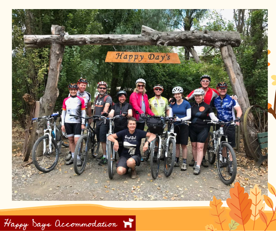Cycling Group in Happy Days Accommodation in Tinamba Gippsland Cycling Basecamp