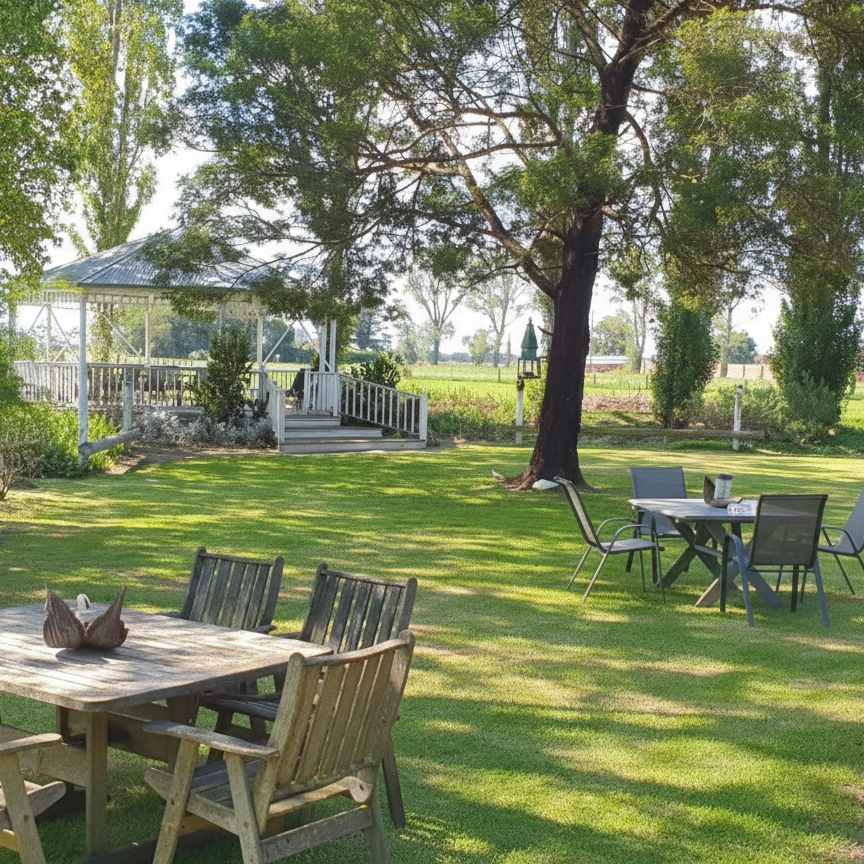Happy Days Accommodation Picturesque View Outside with view of Rotunda in Tinamba near Maffra Gippsland Victoria