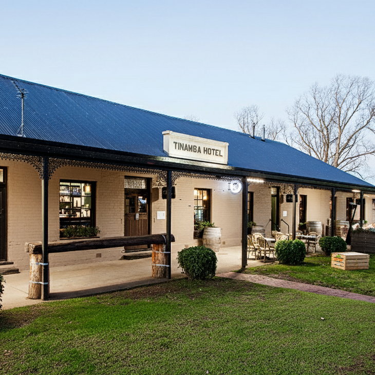 Tinamba Hotel Award Winning Restaurant near Maffra Happy Days Accommodation Tinamba Gippsland foodie Weekend getaway